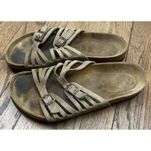 Birkenstock Sandals Womens 9.5 EU 40 Granada Brown Leather 2 Strap Germany